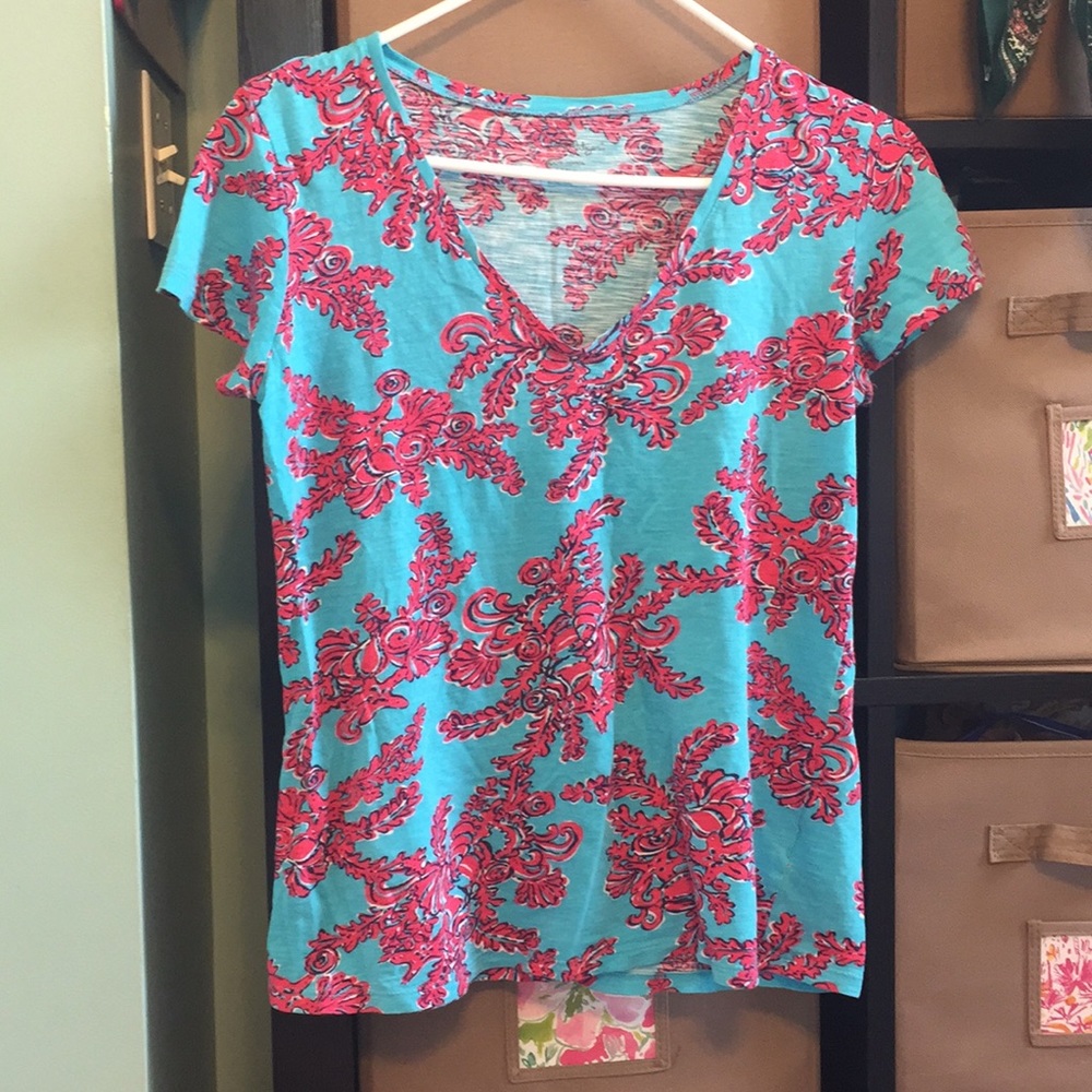 Lilly Pulitzer Michele Searulean Top